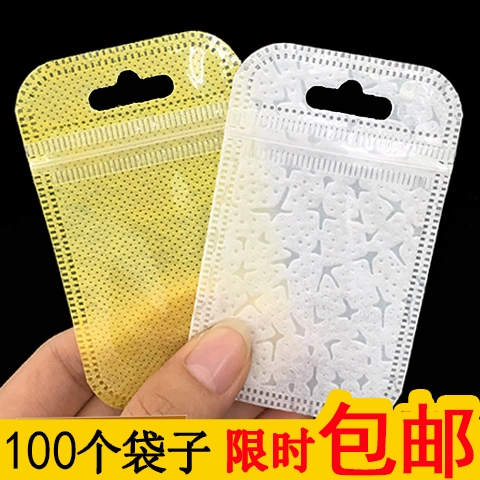 Аксессуар, маленькие серьги, упаковка, монеты из нетканого материала, прозрачная сумка