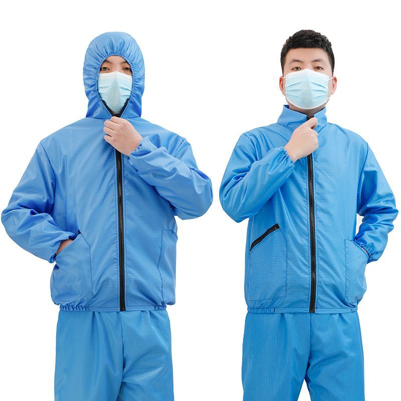 春夏季罩衣薄款分体防尘工作服装修家政工装不沾毛男女同款连帽