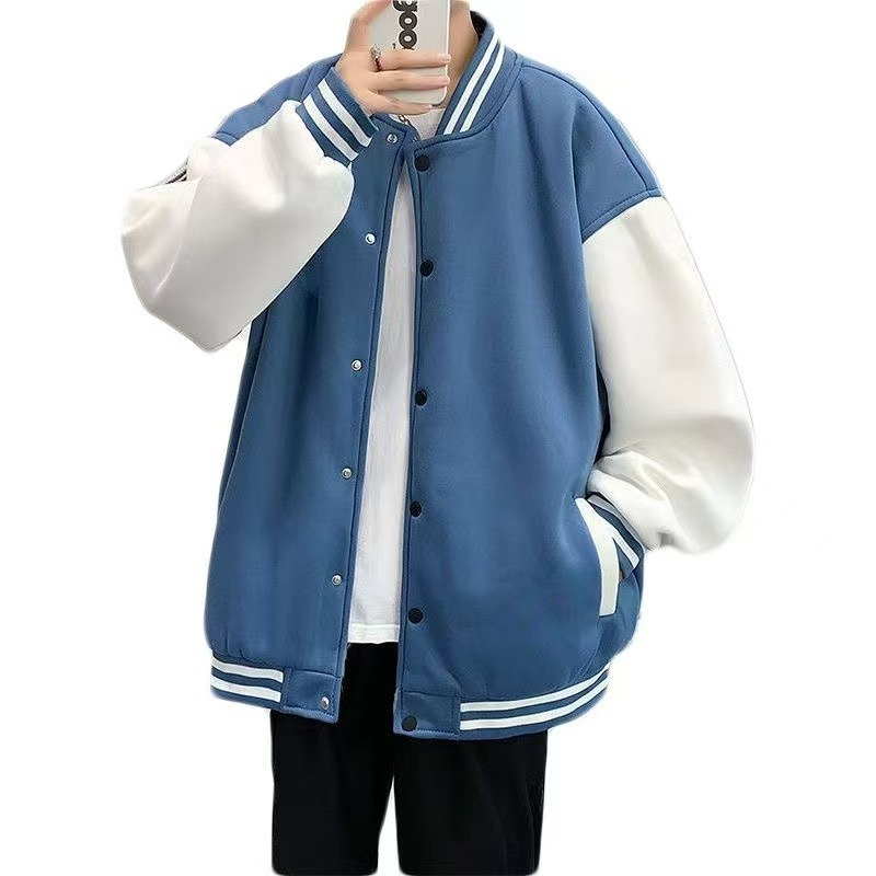 新款运动棒球服男装秋季潮牌宽松学院风外套港风休闲百搭夹克外套