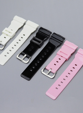 适配卡西欧表带baby-g手表配件 BA-110/120/111/112橡胶表带14mm