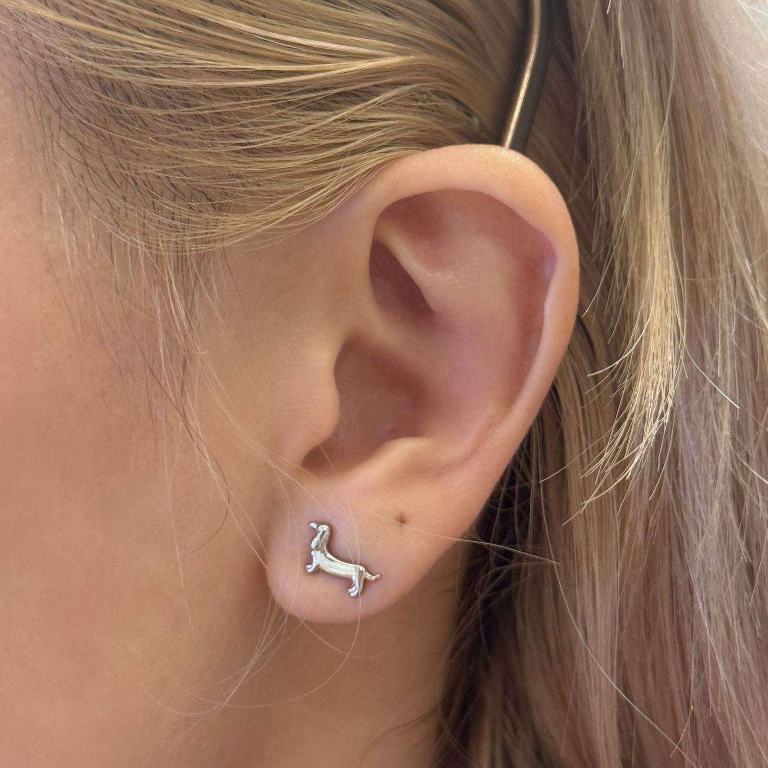 hucares「你的小狗」定制医用钢耳骨耳蜗钉养耳洞耳钉高级感小众,饰品/流行首饰/时尚饰品新,耳环,淘宝优惠券,粉丝福利购,淘宝优惠卷