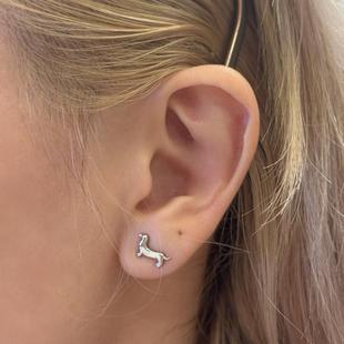 hucares「你的小狗」定制医用钢耳骨耳蜗钉养耳洞耳钉高级感小众