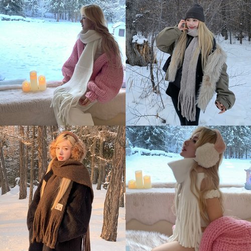 hucares 「巧克力燕麦奶」定制含羊毛围巾三色女冬季保暖学生百搭