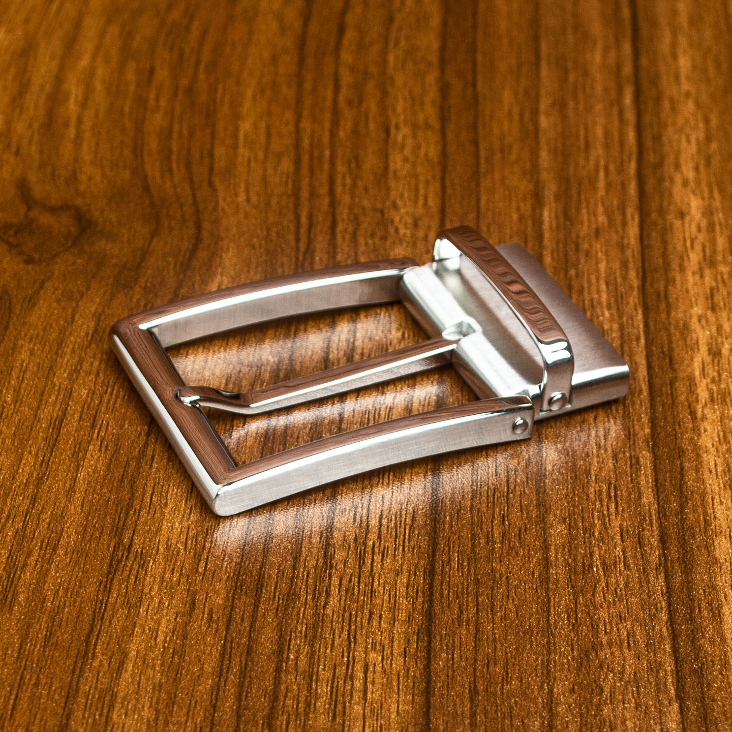 知为力不锈钢金属针扣皮带扣头3.85CM男士腰带扣商务高级裤带卡扣