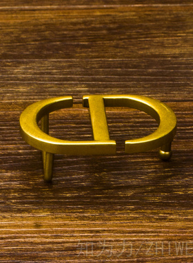 皮带扣女2.0cm纯铜腰带扣头CD字母裙带扣头DIY裤带扣古金简约百搭