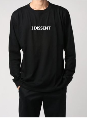 我反对 I dissent 致敬Ruth Bader鲁斯·巴德大法官纯棉长袖T恤衫