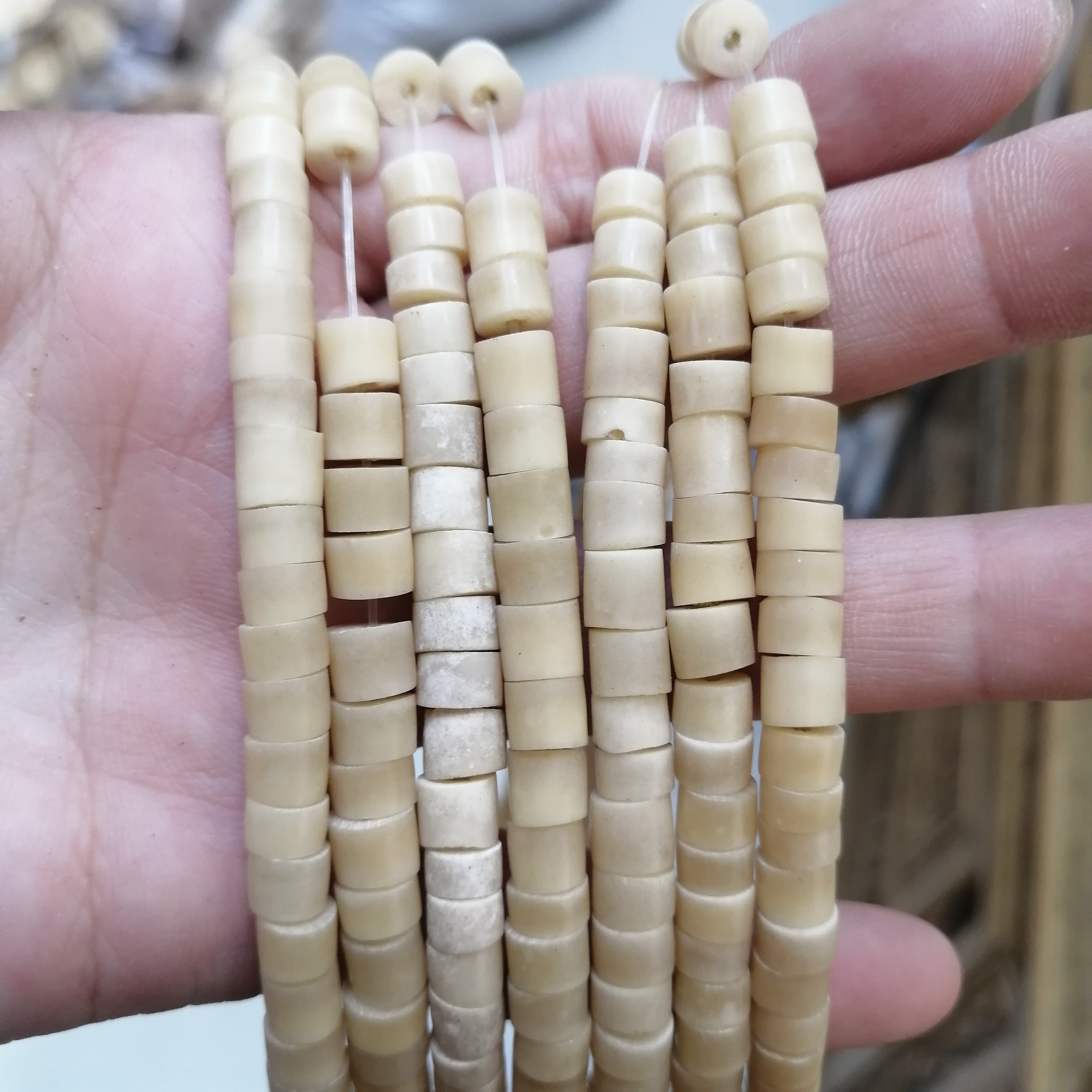 diy天然菩提根手串项链配饰隔珠