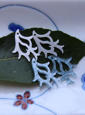 diy醋酸鹿角蓝色步摇手作风坠子