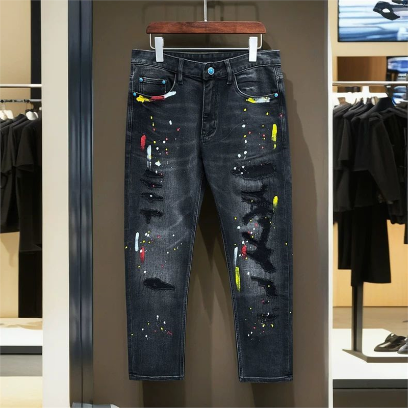 意奢潮牌美式创刮烂涂鸦复