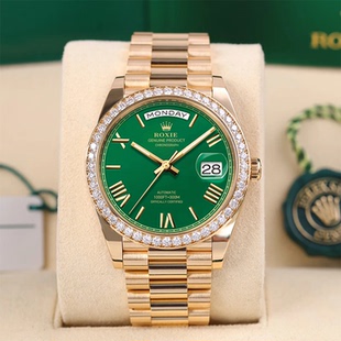 经典 手表全自动机械时尚 赌桌绿日志型防水手表男 劳家男士 瑞士正品