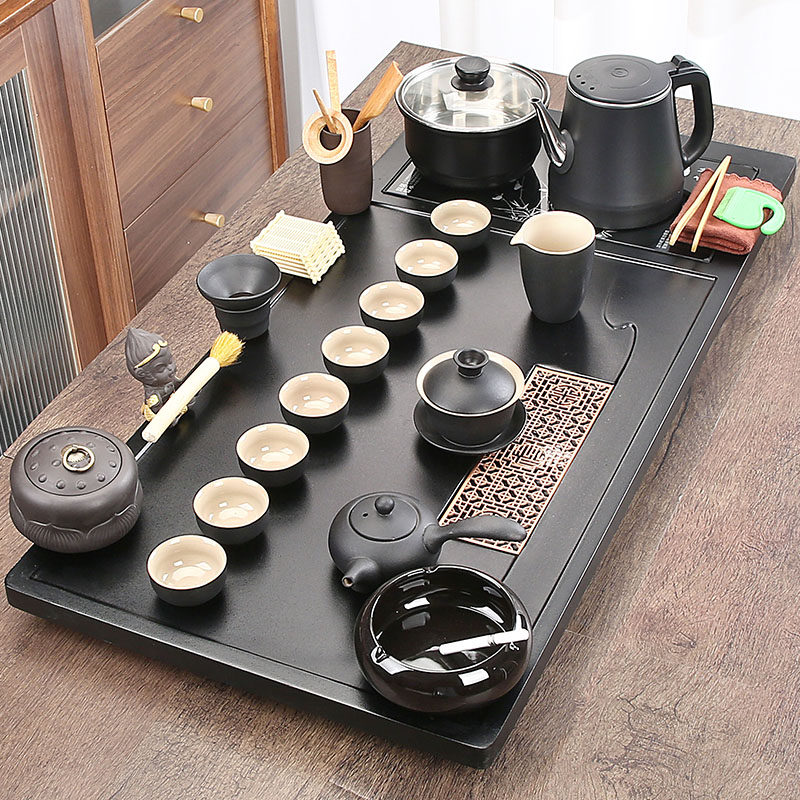 防烫全自动茶盘底部上水茶具套装整套功夫茶台一体办公室简约家用,餐饮具,茶盘,淘宝优惠券,粉丝福利购,淘宝优惠卷