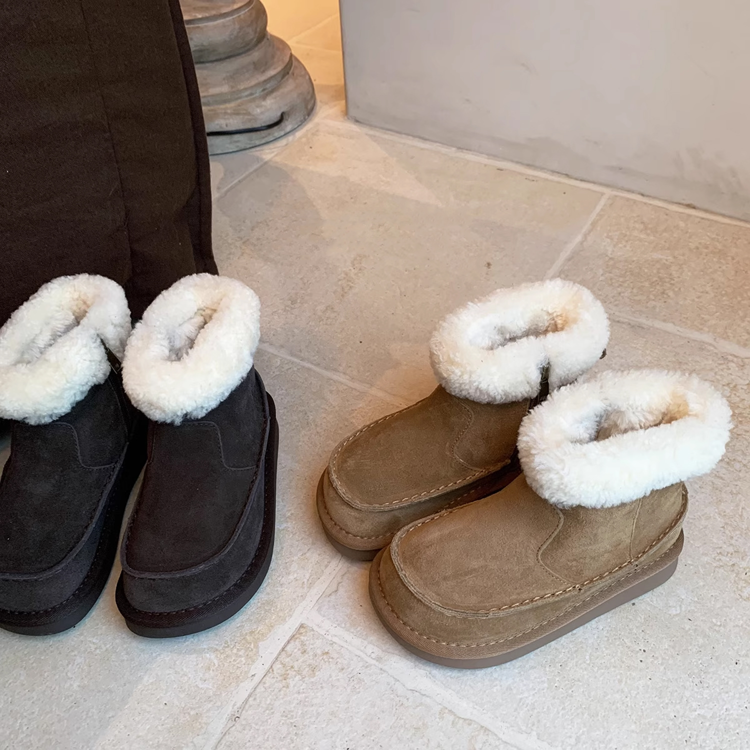 官网儿童雪地靴男女童保暖雪地棉