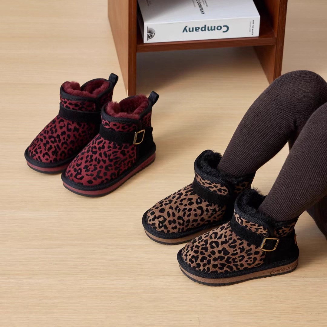 官网儿童雪地靴男女童保暖棉鞋