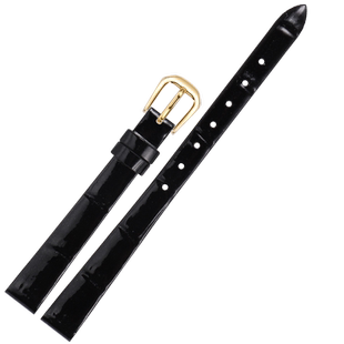 女款真皮手表带 亮面小尺寸牛皮细表带红色6 8 9 10 12mm薄款表带