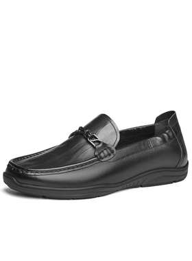 SENDA森达2024新款专柜正品一脚蹬软面牛皮豆豆鞋休闲男鞋1RW01