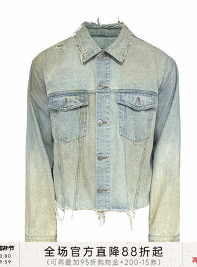 JCAESAR DENIMS JACKET 刀割破坏泥染牛仔夹克 水洗做旧 短宽版型