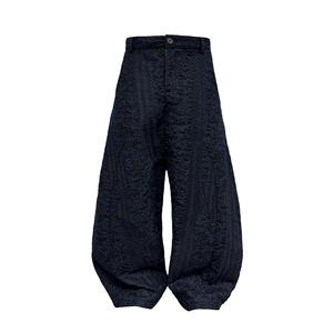 JCAESAR RELIEVO PANTS 浮雕低裆裤 立体肌理 阔腿弯刀裤型结构线