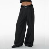 SUIT PANTS人字纹双褶长裤 垂感休闲 JCAESAR 直筒阔腿 WOMEN系列