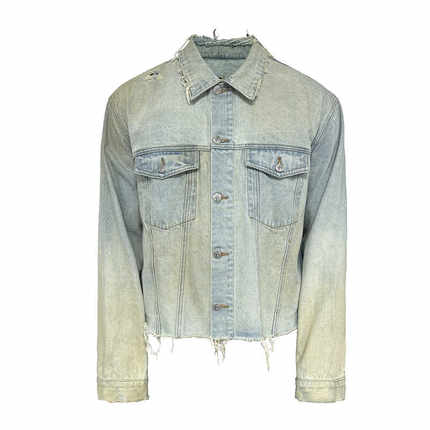 JCAESAR DENIMS JACKET 刀割破坏泥染牛仔夹克 水洗做旧 短宽版型