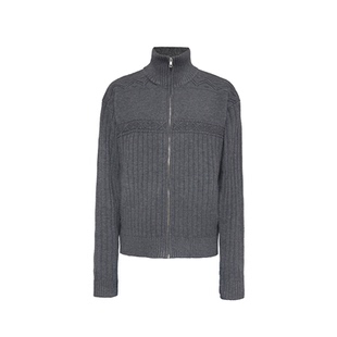 JCAESAR 坑条提花毛衣 高克重混纺毛纱 横竖向提花肌理 SWEATER