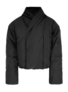 JCAESAR DOWN JACKET 围巾羽绒服 90鹅绒 高充绒量 袖口螺纹内收