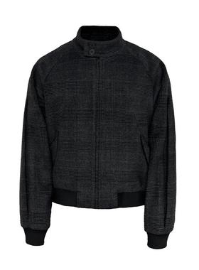 JCAESAR HARRINGTON JACKET 暗格纹哈灵顿羊毛夹克 49.7%羊毛