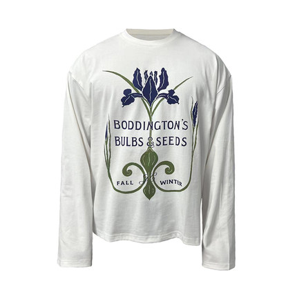 JCAESAR 23FW FlOWER DE LUCE SLEEVE鸢尾花长袖卫衣小众BOXY FIT