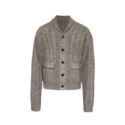 JCAESAR SWEATER青果领粗坑条毛衣开衫 高克重纱线 坑条肌理 合体