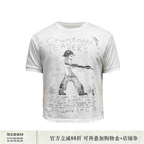 JCAESAR战争印花短袖合身版型