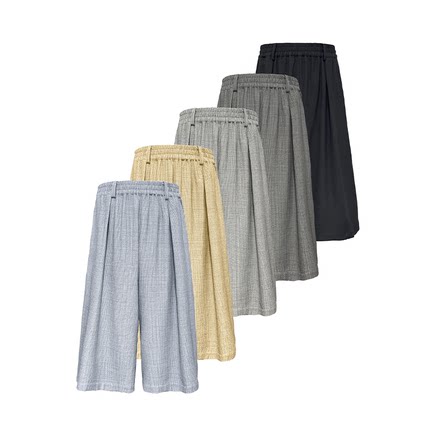 JCAESAR CAPRI PANTS 泡泡褶七分裤 小格纹 前打褶 舒适抗皱 多色