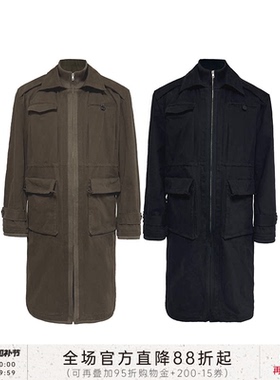JCAESAR TRENCH COAT多口袋螺纹拼接风衣 肩甲裁片 微宽松