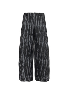 JCAESAR PANTS 黑礁石阔腿长裤 高克重提花双腰袢三插袋 直筒宽松