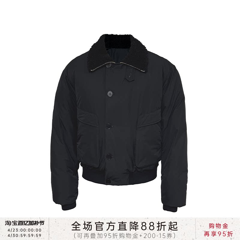 JCAESAR DOWN JACKET 毛领插袋纽扣羽绒夹克 90白鸭绒 保暖舒适