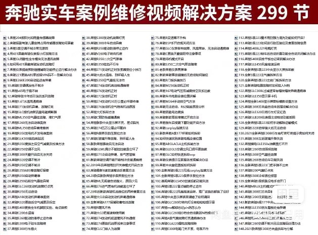 奔驰宝马大众奥迪新款故障案例维修诊断。