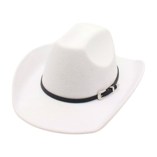 秋冬季新款西部牛仔毛呢礼帽少数民族风男女士情侣骑术帽骑士帽