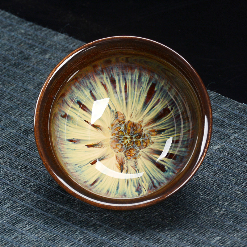 日式沙金窑变天目建盏陶瓷家用手工功夫品茗主人杯个人杯单个茶碗,餐饮具,茶杯,淘宝优惠券,粉丝福利购,淘宝优惠卷