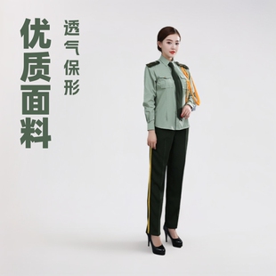升旗手服装学生仪仗队礼服军鼓乐队文工合唱团演出服男女长短袖夏