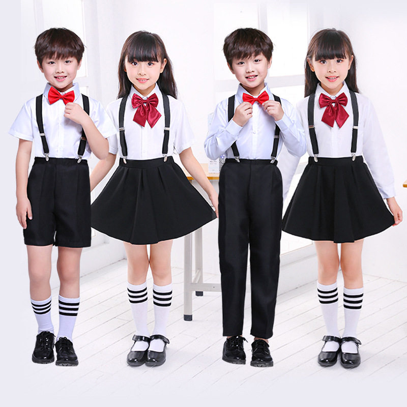 六一儿童演出服套装背带裤男女童