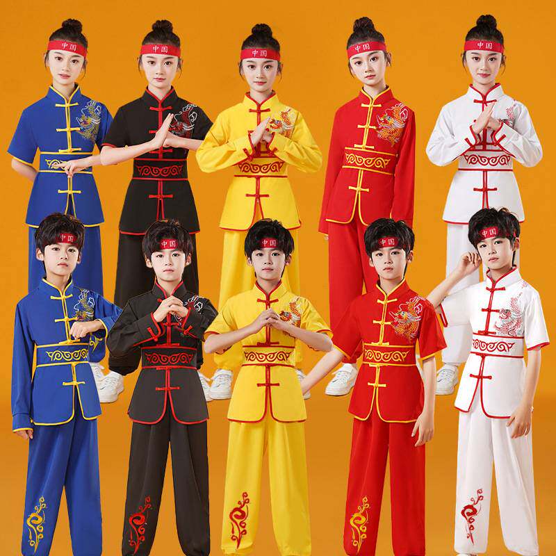 新款儿童武术练功服太极表演套装