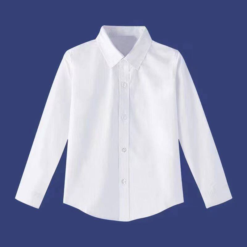 儿童白衬衣男女童校服表演衬衫中