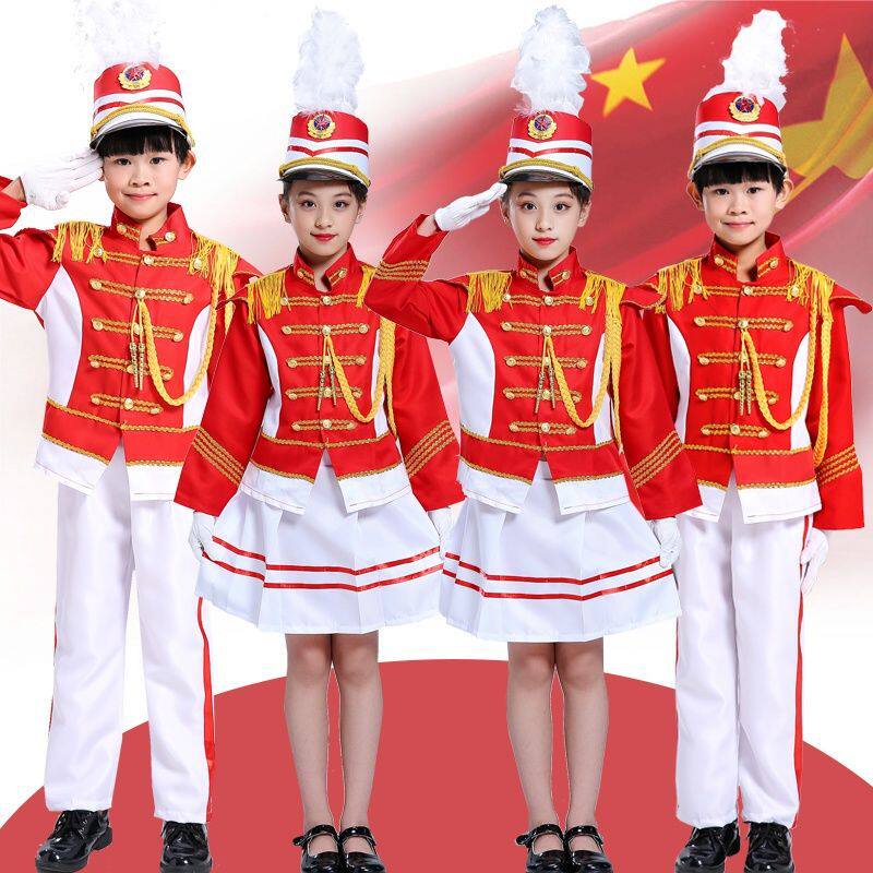 新款幼儿园升旗手服鼓号队服装中小学生乐队服升旗服旗手服鼓号服