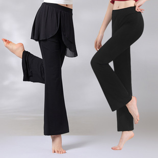 舞蹈裤女练功服直筒微喇形体跳舞裤子现代中国训练服装古典舞裙裤