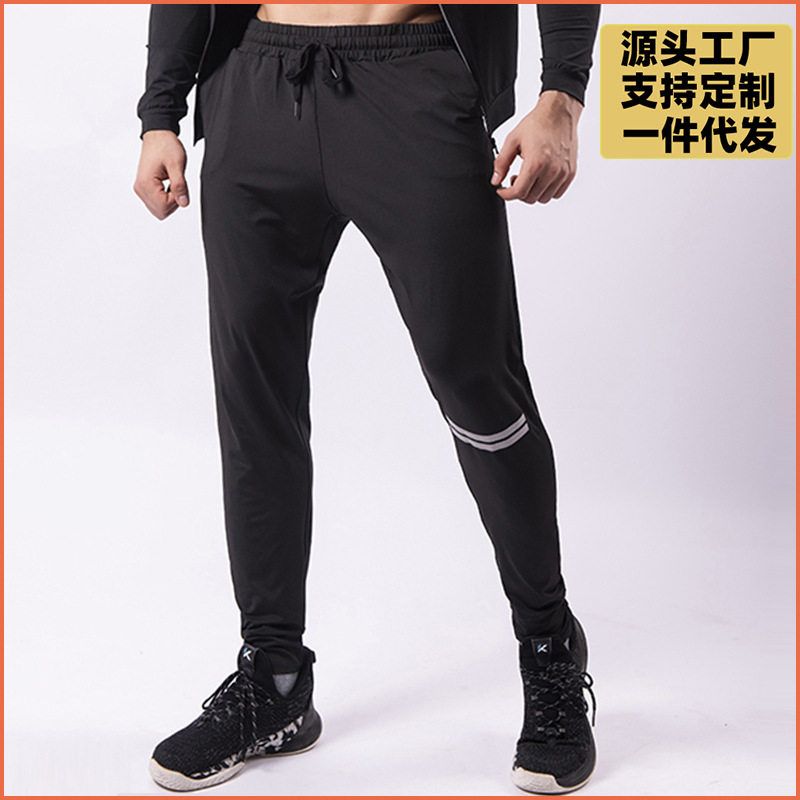 2026宽松运动裤男款高弹抽绳速干健身裤大码暴汗训练跑步足球长裤