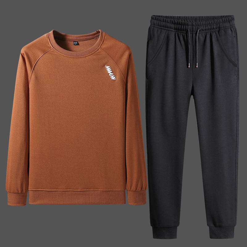 圆领休闲运动套装男春秋季潮流时尚帅气衣服2025新款卫衣时尚青年