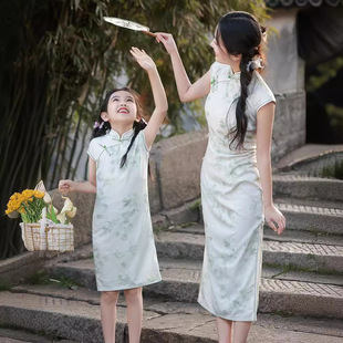 旗袍亲子装2026新款潮春夏母女装连衣裙改良民族中国风裙子跨境