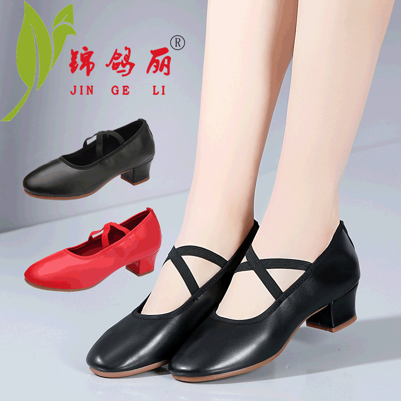 锦鸽丽2025春秋新款舞蹈鞋女士老人软底广场舞跳舞鞋妈妈鞋健身