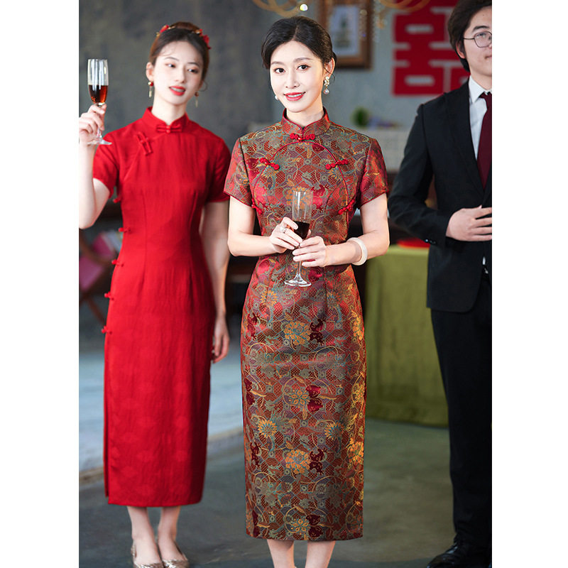 喜婆婆婚宴2026夏季新款中式高端妈妈旗袍年轻礼服连衣裙女装气质