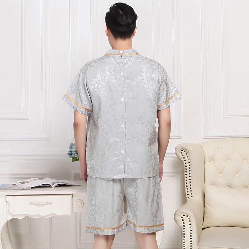 新款丝棉后开系扣男女情侣款按摩服艾灸理疗服推油拔罐服酒店睡衣