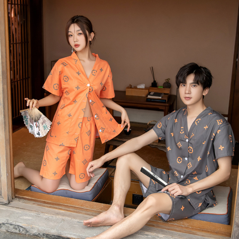 安睿倪 2025新款棉印花艾灸服理疗服按摩服女款男款前后开扣SPA服