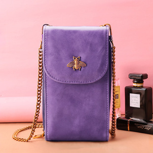 女士手机包时尚大容量收纳袋夏季高级感斜挎小包精致链条女包真皮